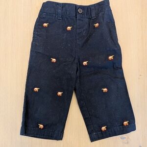 Ralph Lauren Navy Pants with Embroidered Accents